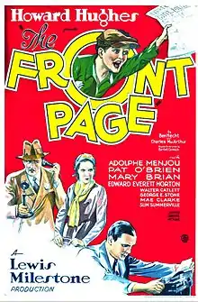 Description de l'image The Front Page (1931 film) poster.jpg.