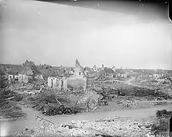 Le village détruit par les allemands (mars 1917).