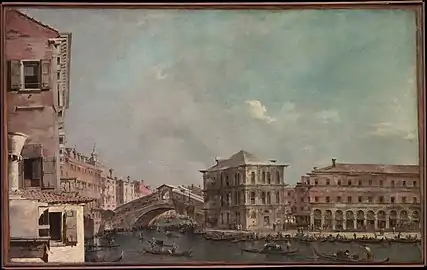 Le Grand Canalen amont du Rialto, fin des années 1760Metropolitan Museum, New York