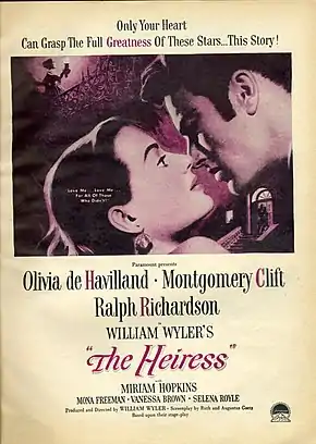 Description de l'image The Heiress (1949) poster.jpg.