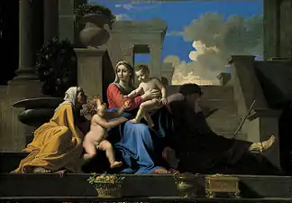 Nicolas Poussin, La Sainte Famille sur les marches (1648)