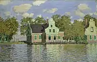 Maisons au bord de la Zaan, à Zaandam, Monet, 1871, Städel museum, Francfort sur le Main