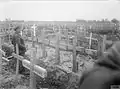 Le cimetière en 1918 (photo allemande).