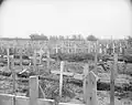 Le cimetière en 1918 (photo allemande).