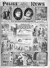 Catherine Eddowes vue par The Illustrated Police News, 13 octobre 1888.