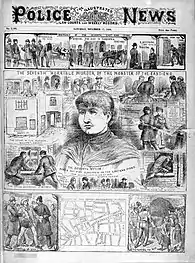 Mary Jane Kelly vue par The Illustrated Police News, 17 novembre 1888.