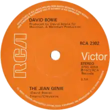 Description de l'image The Jean Genie by David Bowie UK vinyl single.png.