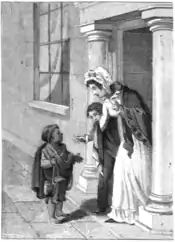Enfant ramoneur de cheminées, gravure, auteur inconnu (1828).