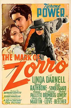 Description de l'image The Mark of Zorro (1940 film poster).jpg.