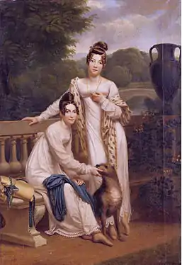 Portrait de Demoiselles de Balleroy dans un paysage avec un chien (1805-1815), Columbia Museum of Art.