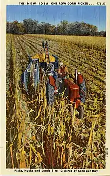 Corn-picker un rang NEW IDEA, 1949