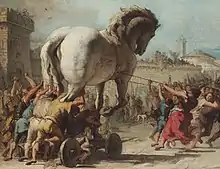 G. D. Tiepolo, Procession du cheval de Troie, National Gallery.