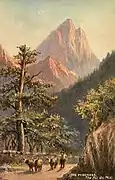 Illustration en couleurs d'une montagne.