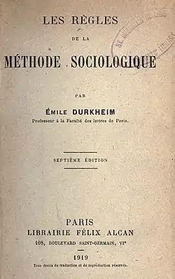 Image illustrative de l’article Les Règles de la méthode sociologique