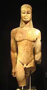 Kouros de la porte Sacrée. Musée archéologique du Céramique.