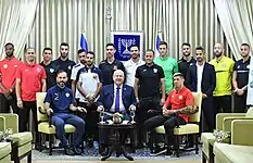 Cérémonie de remise du « Bouclier d'Honneur » en 2018 avec assis au centre le Président Reuven Rivlin
