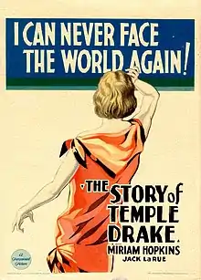 Description de l'image The Story of Temple Drake poster.jpg.