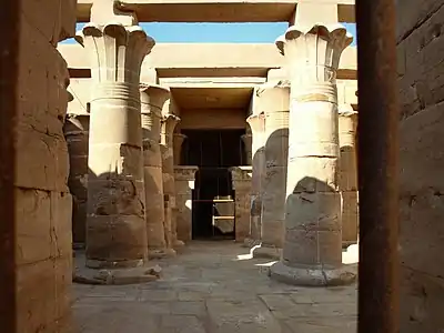 Colonnes palmiformes du temple d'Hibis.