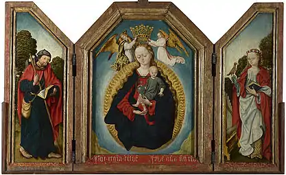 Vierge à l'Enfant avec Jacques le Majeur et sainte Cécile