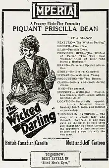 Description de l'image The Wicked Darling (1919) - Ad.jpg.