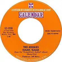 Description de l'image The archies sugar sugar 1969 US vinyl.jpg.