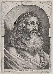 Gravure de Lucas Vorsterman représentant le philosophe Platon