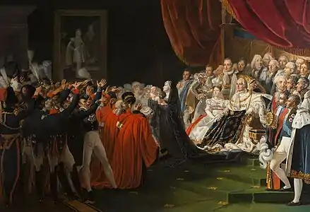 La Duchesse de Berry présentant son fils le duc de Bordeaux au peuple et à l'armée (1822), château de Versailles.