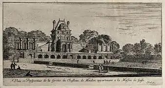 La grotte dans l'état où l'a trouvé Servien en 1654, après les troubles de la Fronde.