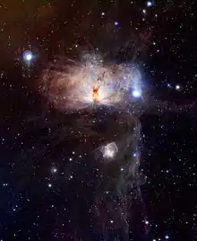Image de NGC 2024 réalisée en infrarouge par le télescope VISTA de l'ESO.