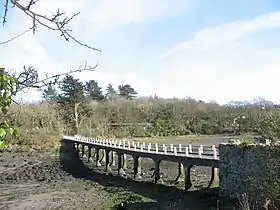 Vue du pont reliant Ynys Gaint à Anglesey en 2007.