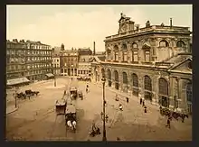 Tramways à chevaux place de la gare vers 1890