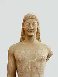 Kouros archaïque. Ptoion, milieu du VIe siècle av. J.-C..