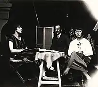 Nelly van Doesburg, Piet Mondrian et Hannah Höch, avril 1924.