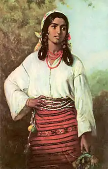 Jeune fille tsigane (1884), musée national d'Art de Roumanie.