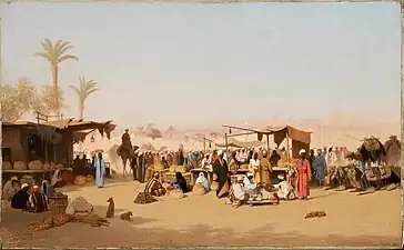 Scène de marché au Caire (1864), musée des Beaux-Arts de Boston.