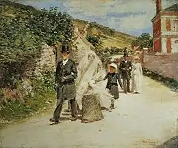 The Wedding March, (1892). Il s'agit du Cortège nuptial de Suzanne Hoschedé et de Theodore Butler, à l'occasion de leur mariage en 1892.