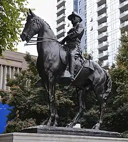 Theodore Roosevelt, Rough Rider, statue commémorative situé à Portland.