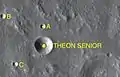 Cratère satellites de Theon Senior