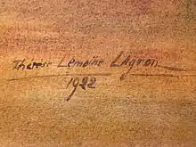 signature de Thérèse Lemoine-Lagron