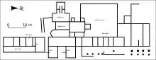 Plan d'ensemble du complexe thermal au milieu du IIIe siècle.