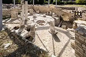 Le baptistère du Ve siècle, thermes de l’ouest de Cimiez.