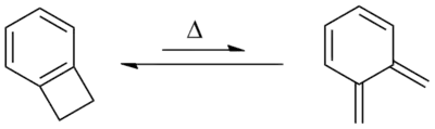 Génération thermique d'o-xylylène à partir de benzocyclobutène.