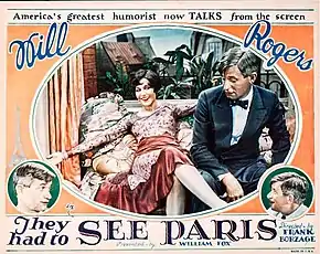 They Had to See Paris (1929), avec Fifi D'Orsay et Will Rogers