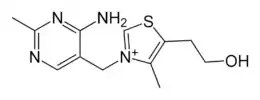 Description de l'image Thiamine-2D-skeletal.png.