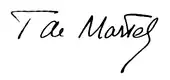 signature de Thierry de Martel