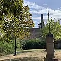 Clocher-mur depuis la butte du château