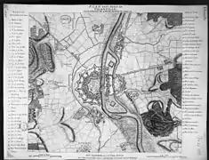 Plan de Thionville et de ses fortifications en 1753.