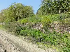 Un vestige du mur d'enceinte.