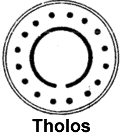 Dessin schématique d'une tholos.