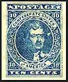 Timbre de 10¢ de Thomas Jefferson.